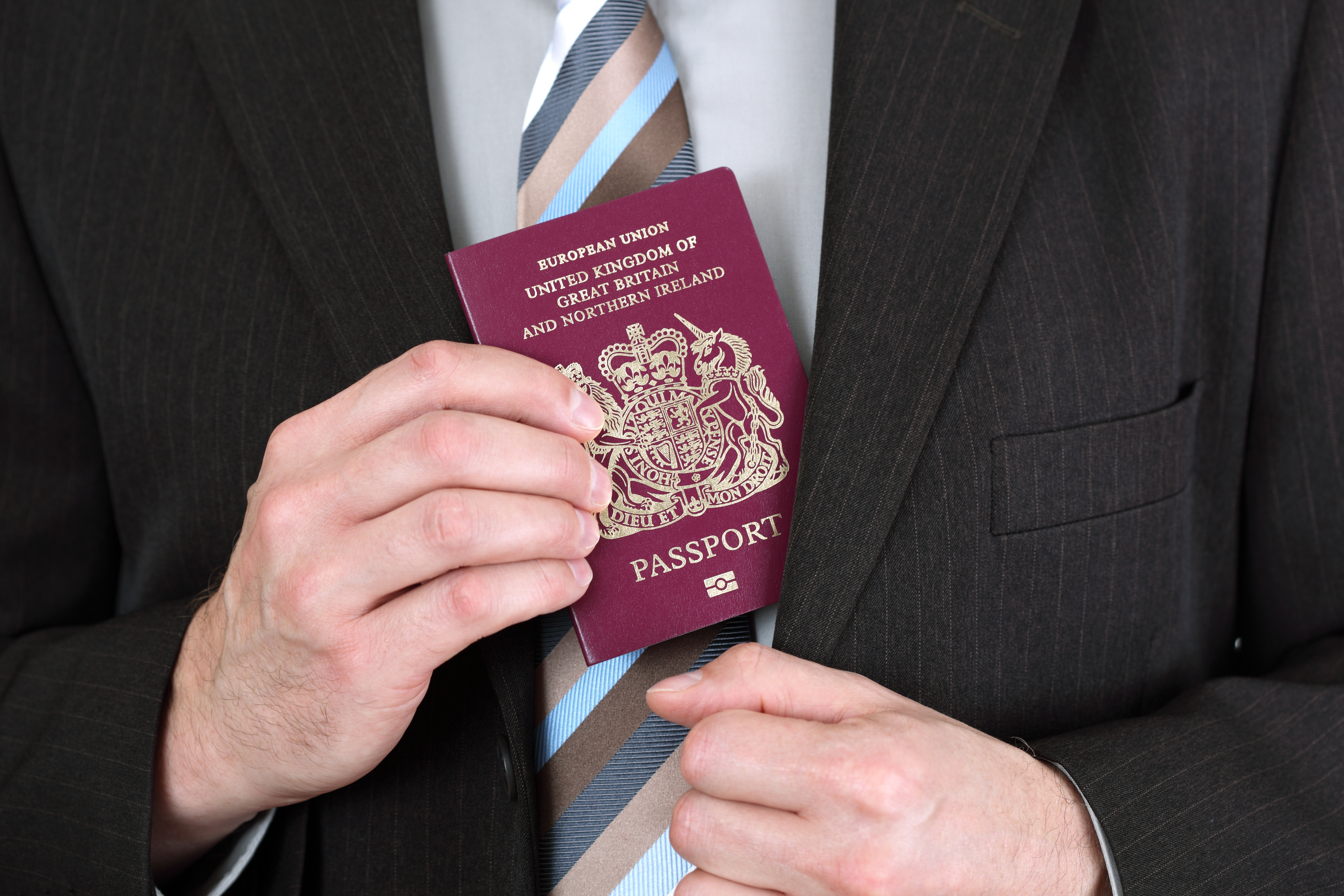 Passport of a resident of England obtained after applying for an innovator visa to the UK