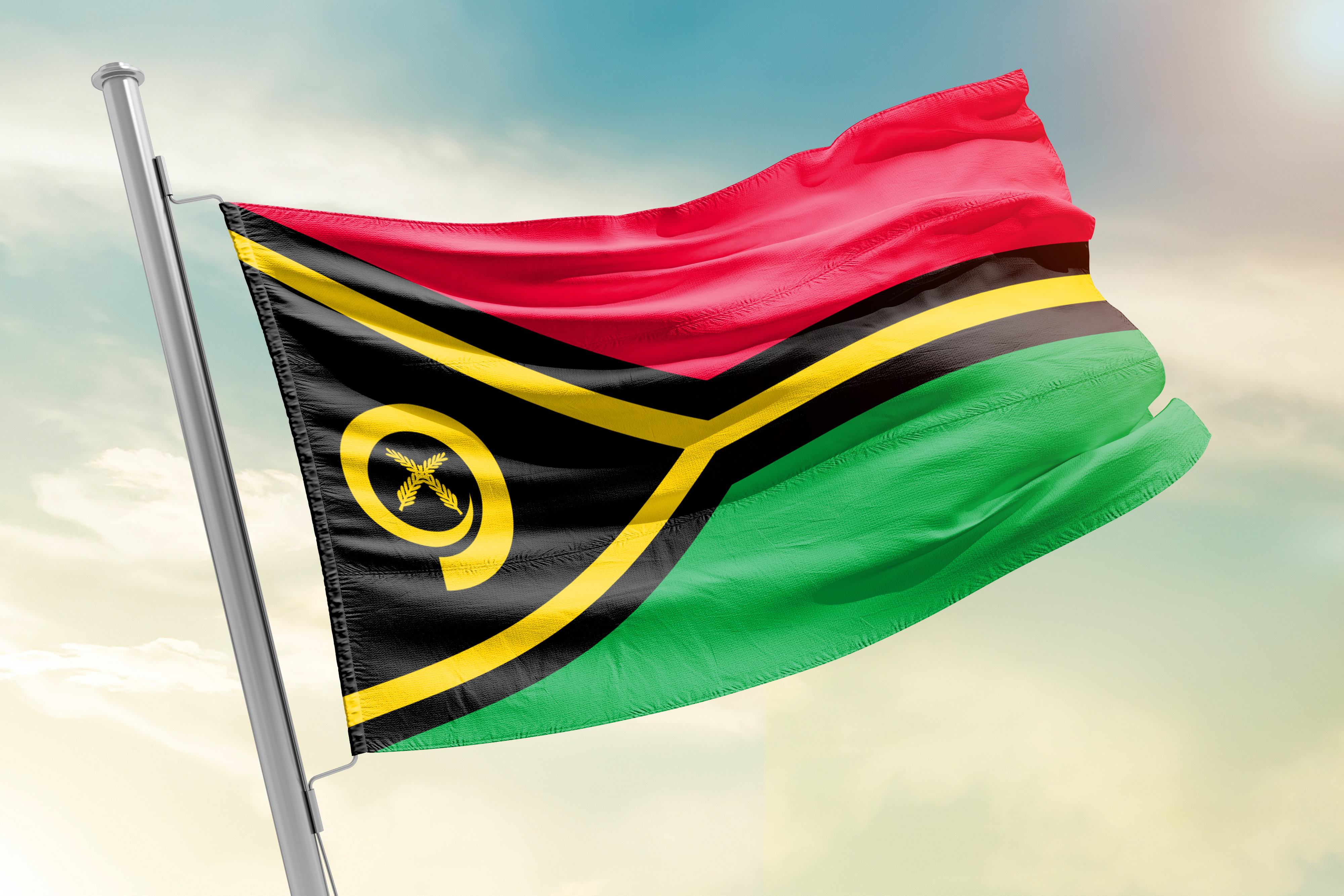 The flag symbolizes Vanuatu citizenship by investment