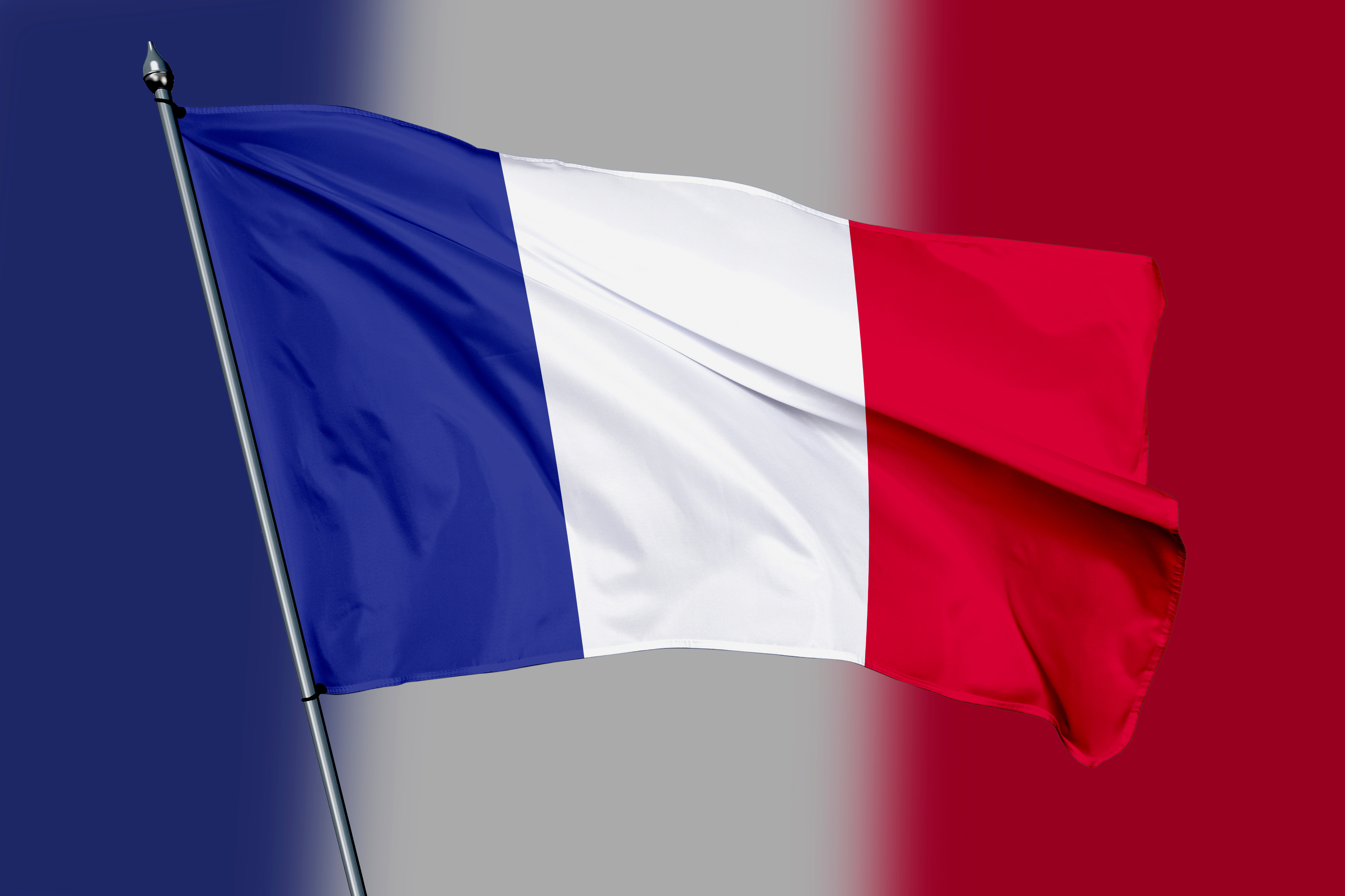 The French flag symbolizes French citizenship