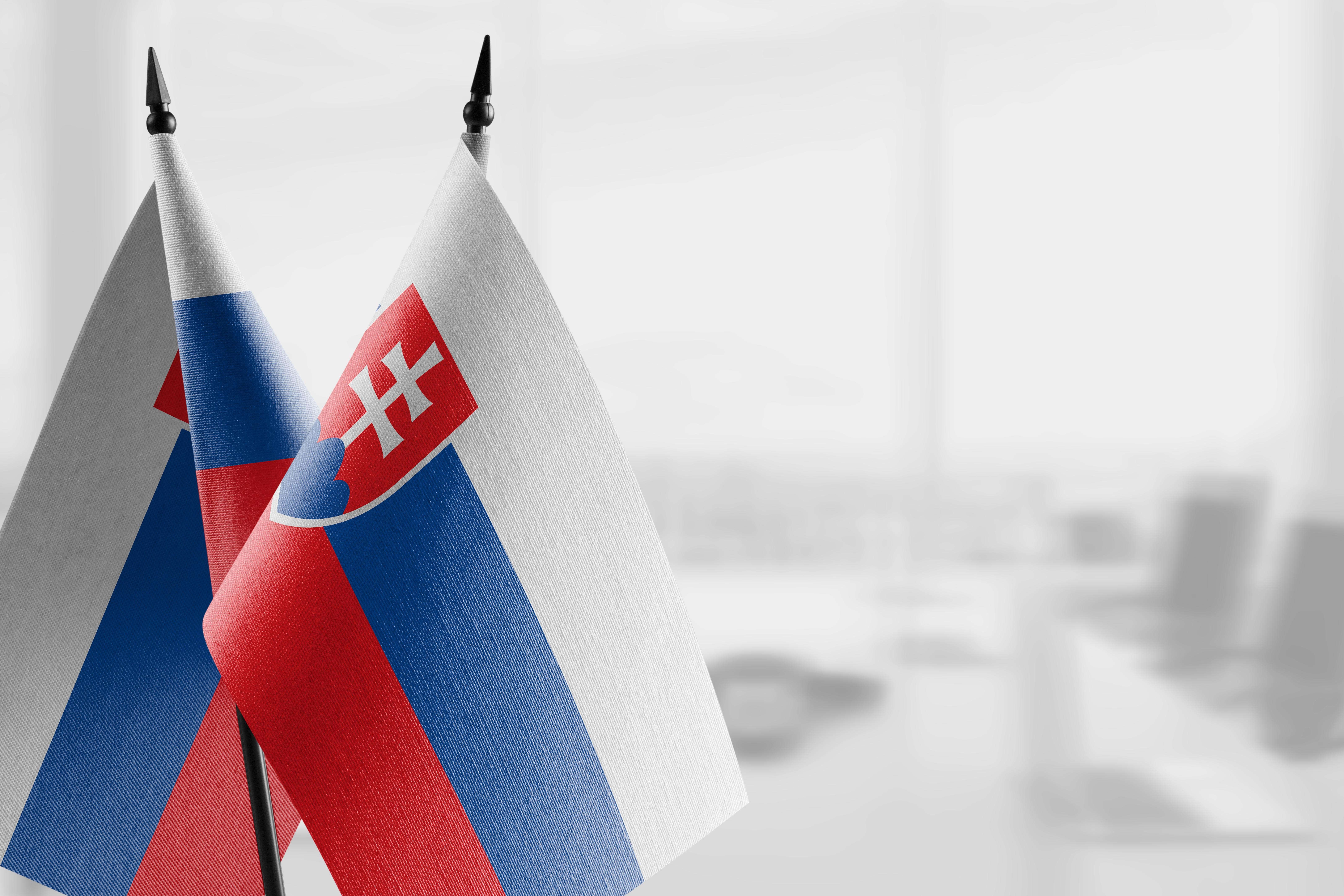 Flags symbolizing Slovak citizenship