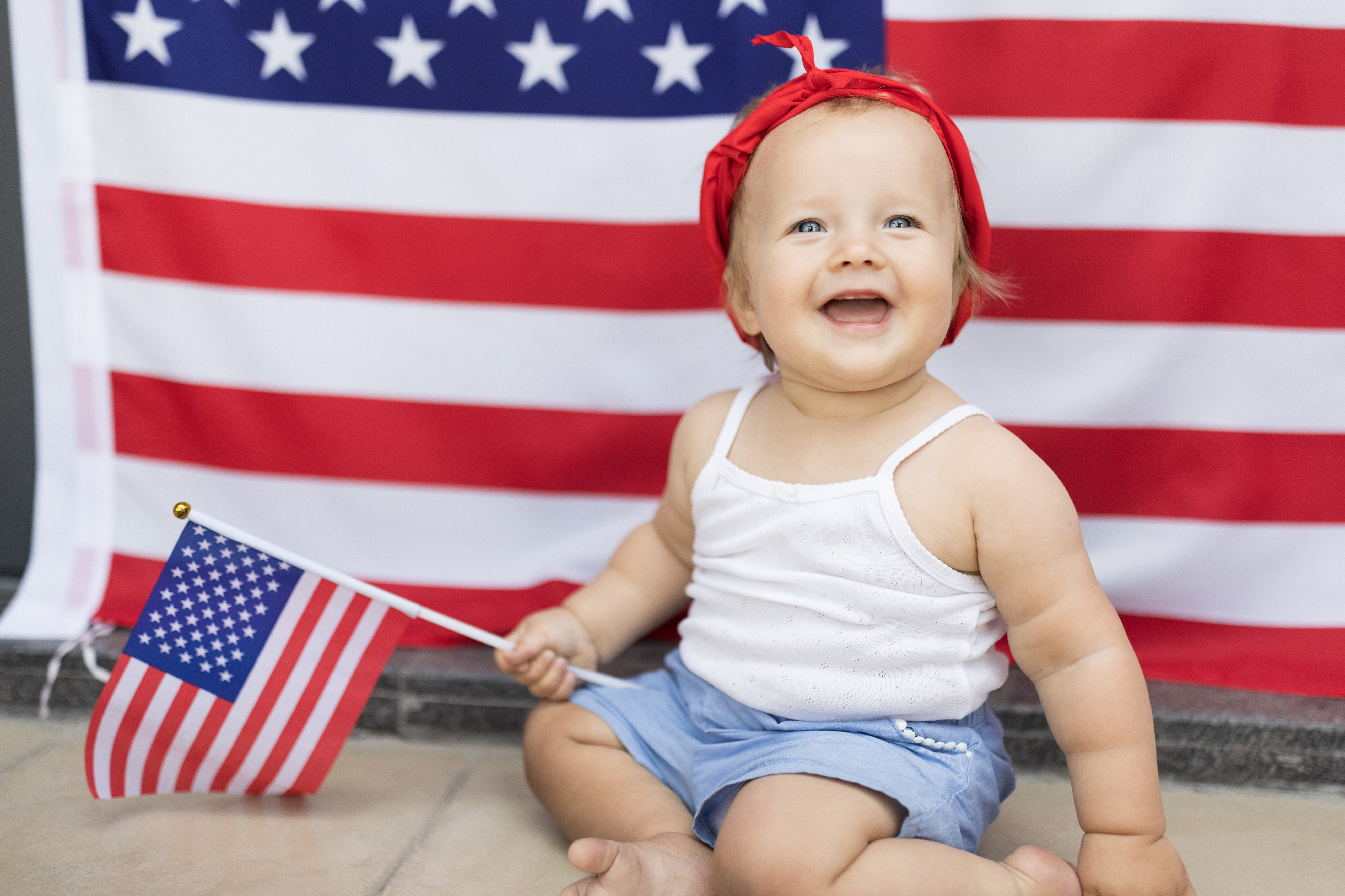 The baby born in America