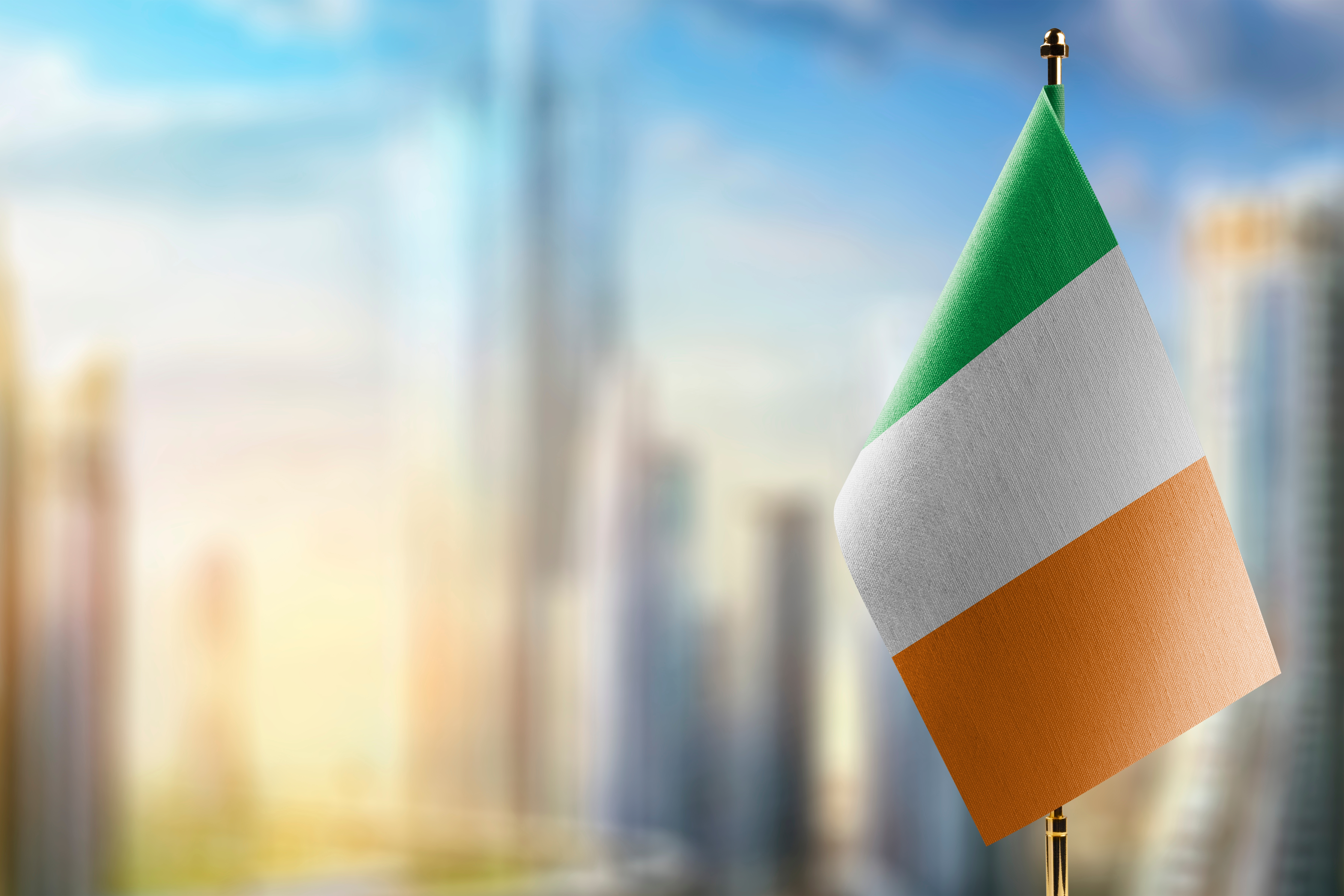 The flag symbolizes the citizenship of Ireland
