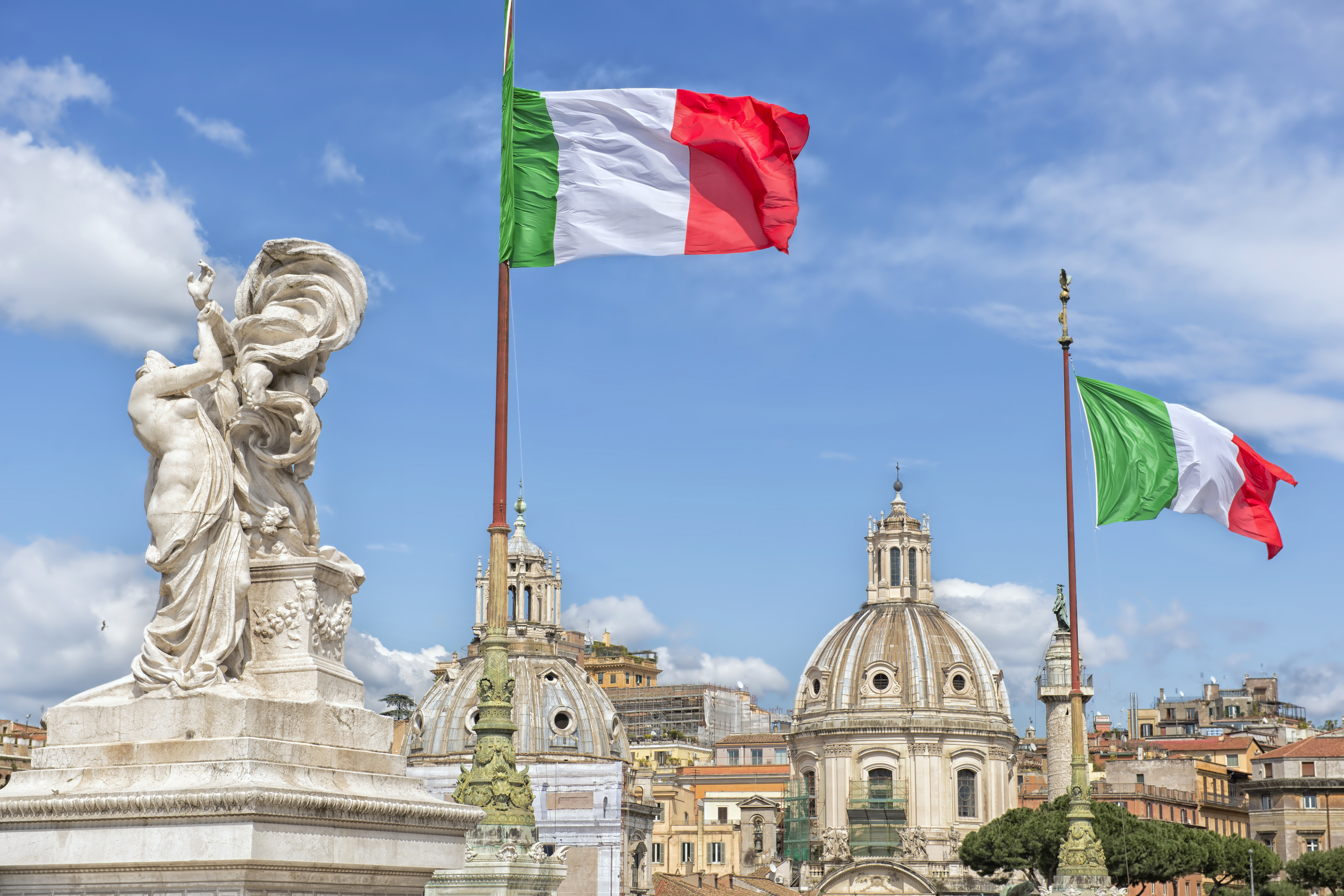 The flag symbolizes Italian citizenship