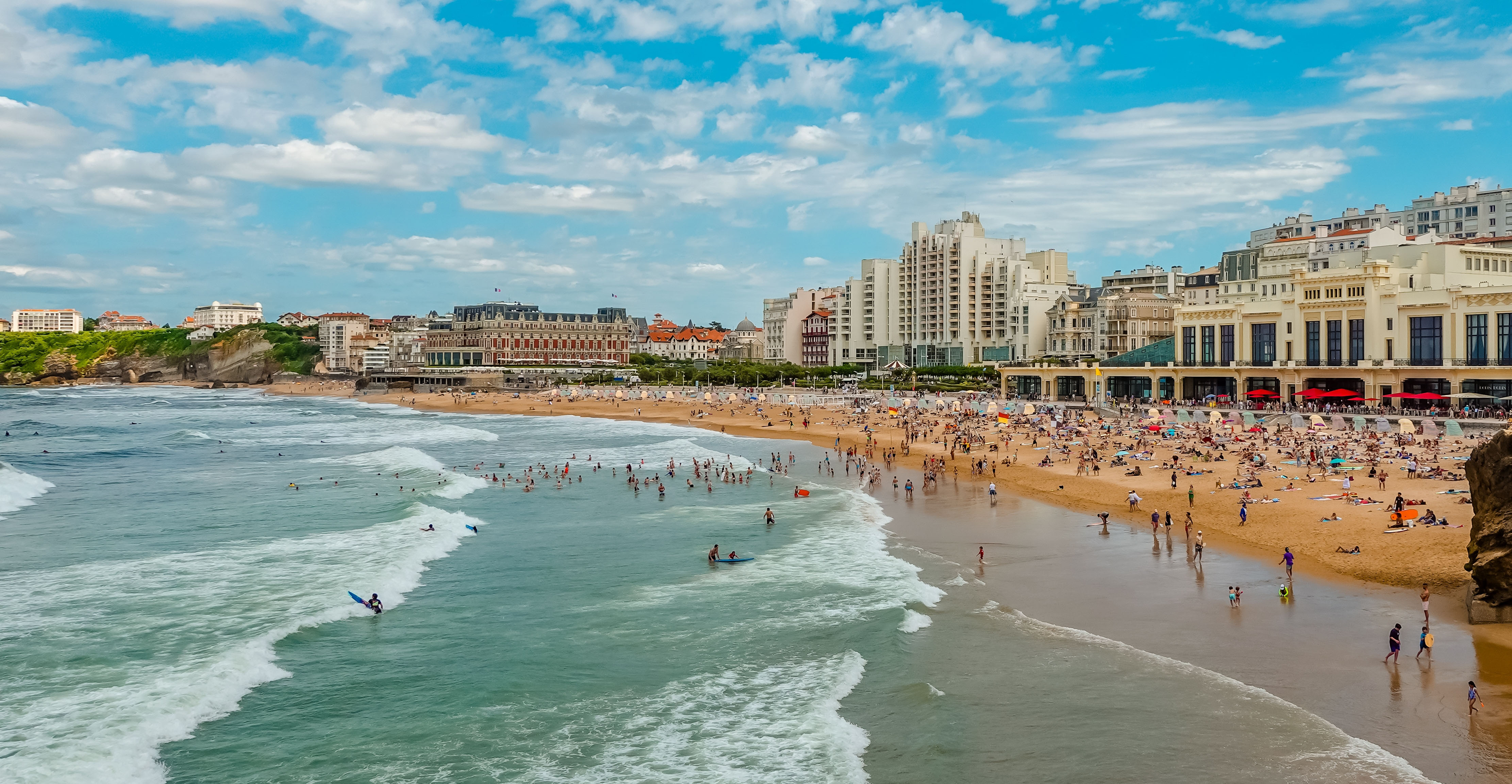 A city in France with a beautiful view of the ocean