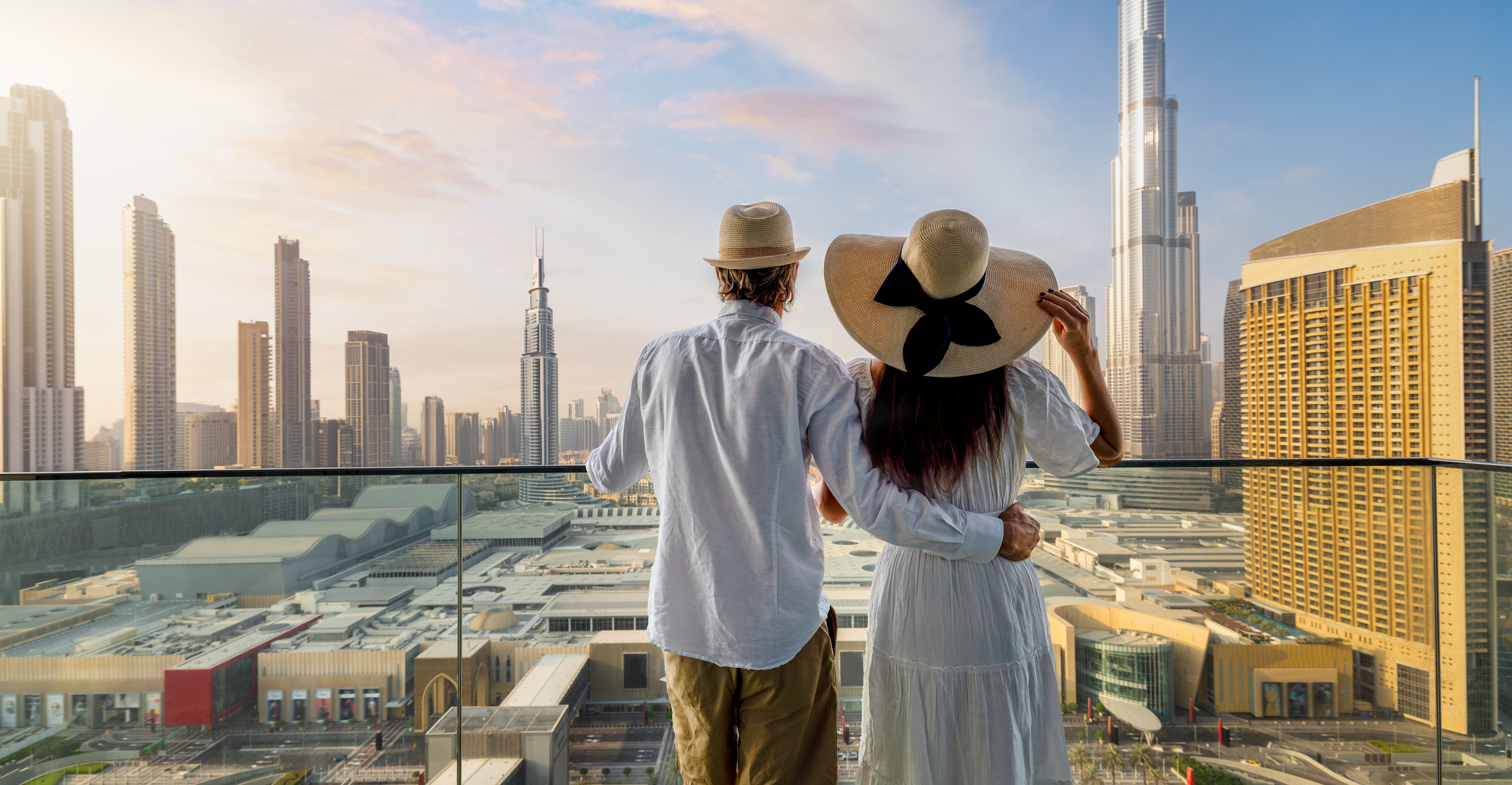 A couple in the United Arab Emirates after moving here