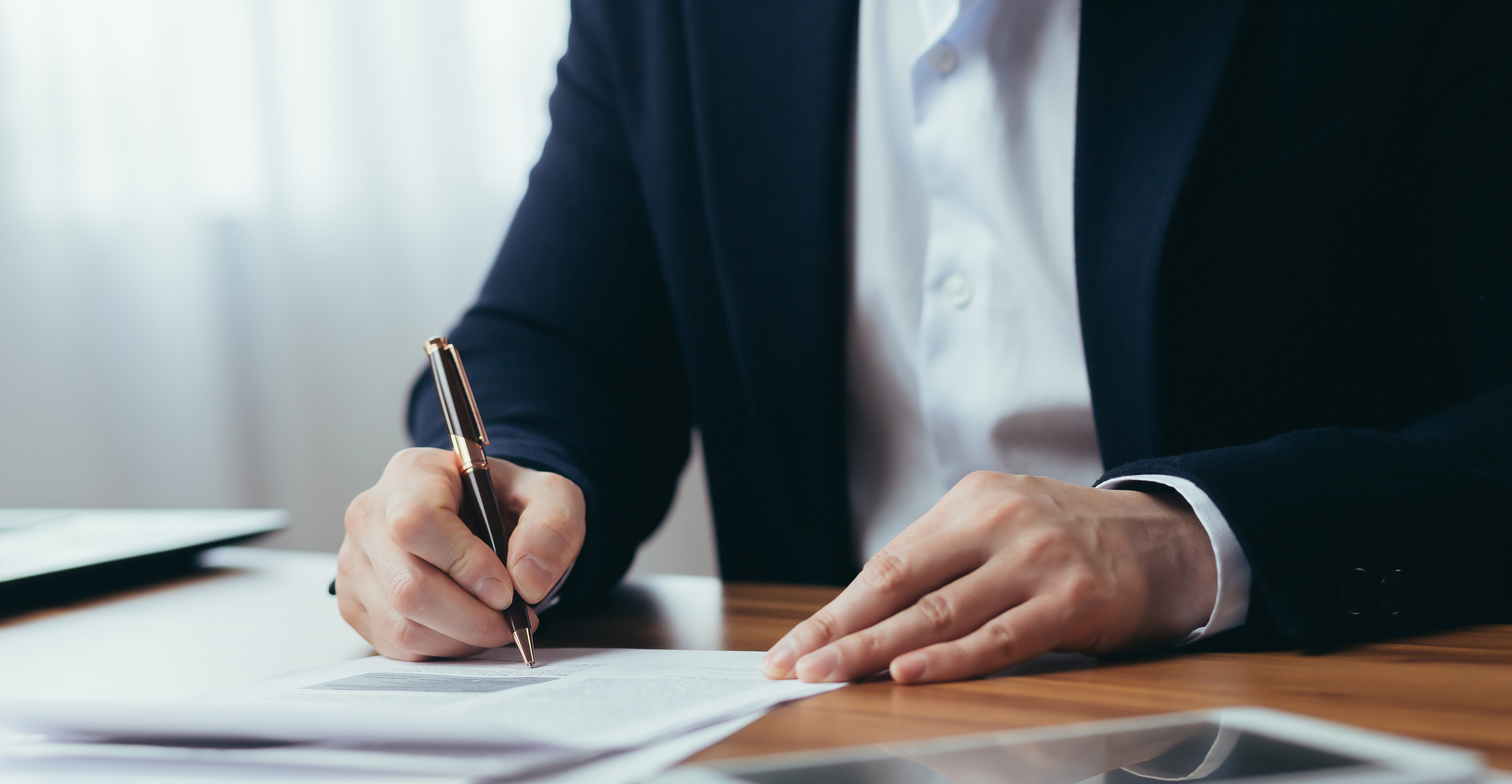 Signing the necessary documents to open a company in Montenegro