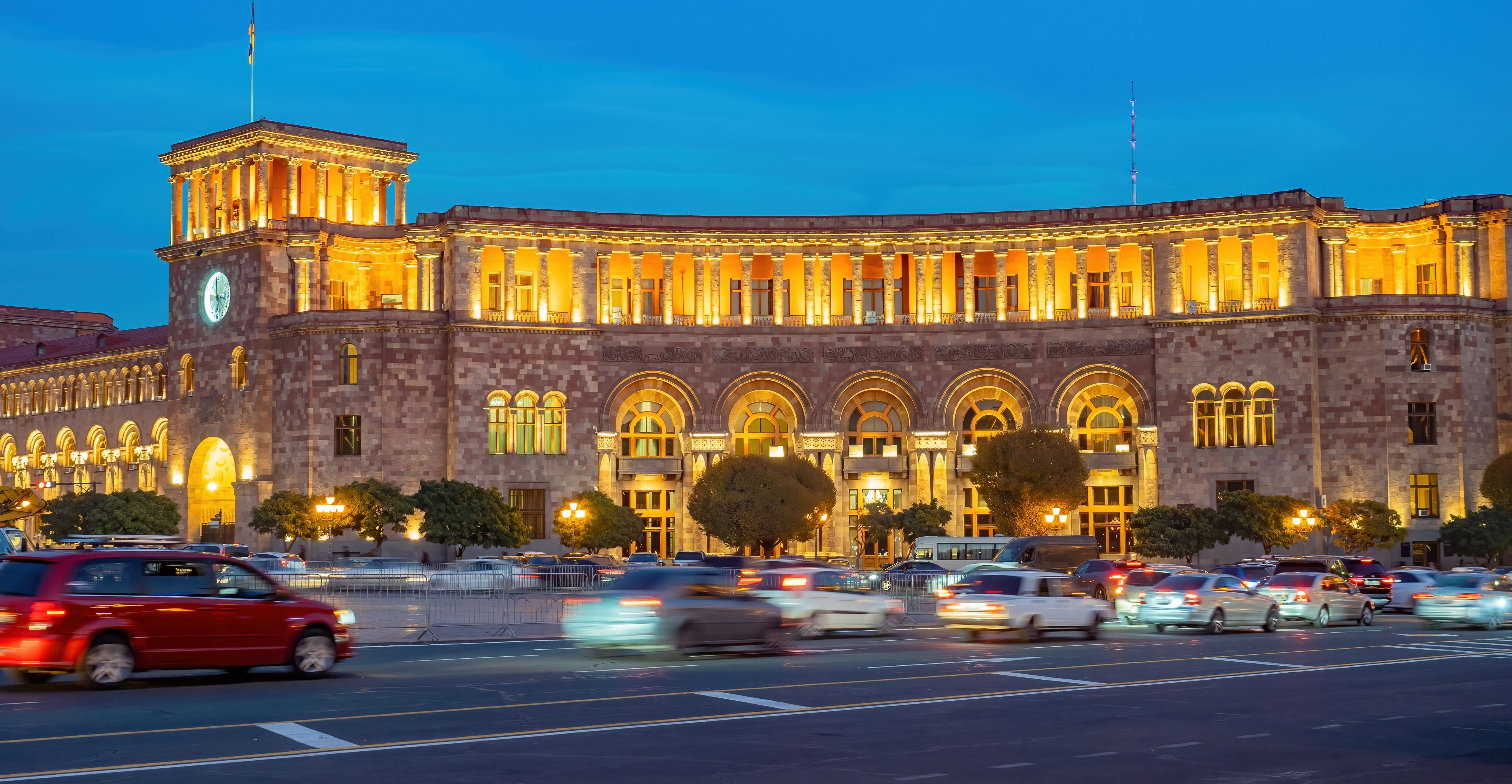 The night city of Yerevan