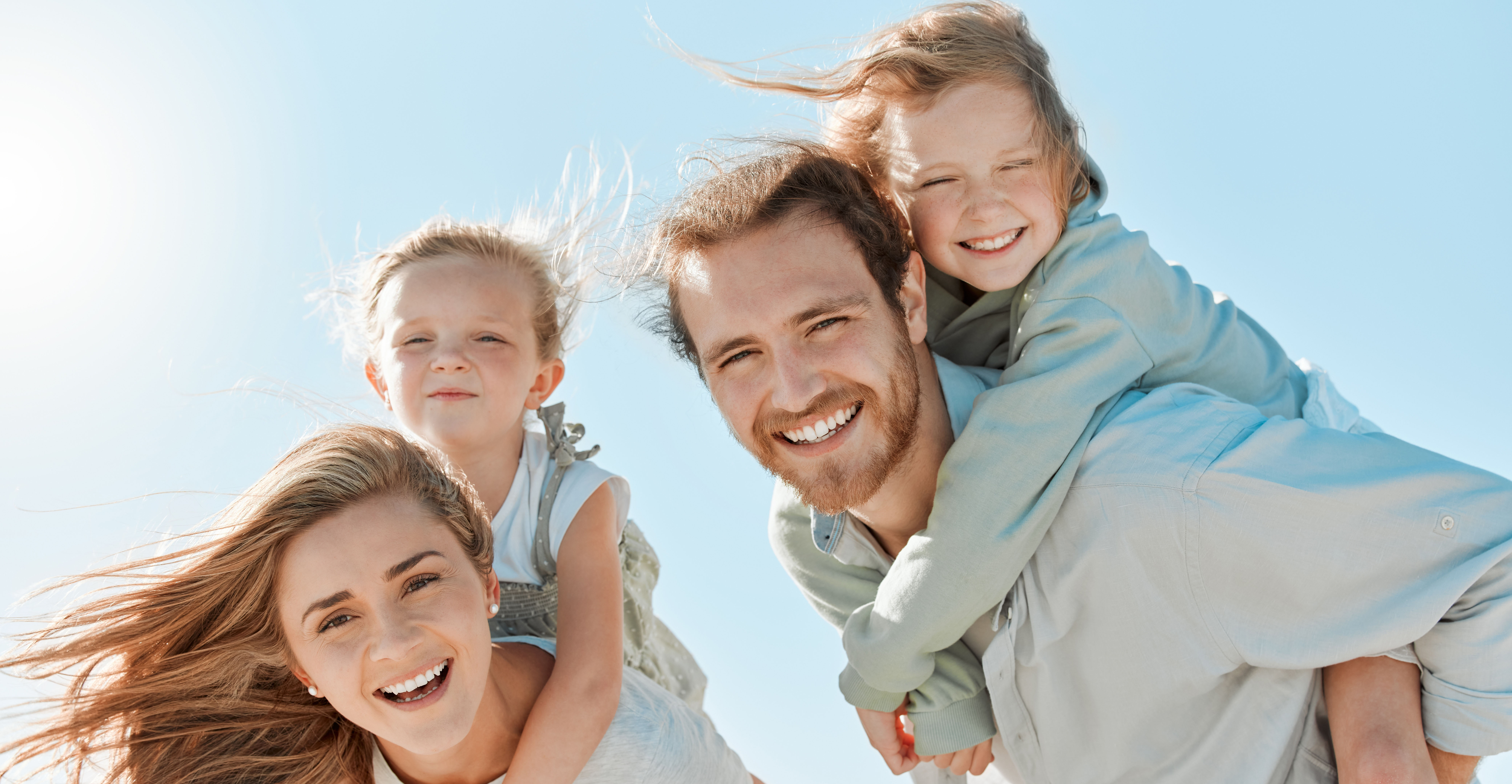 A happy family who moved to Spain