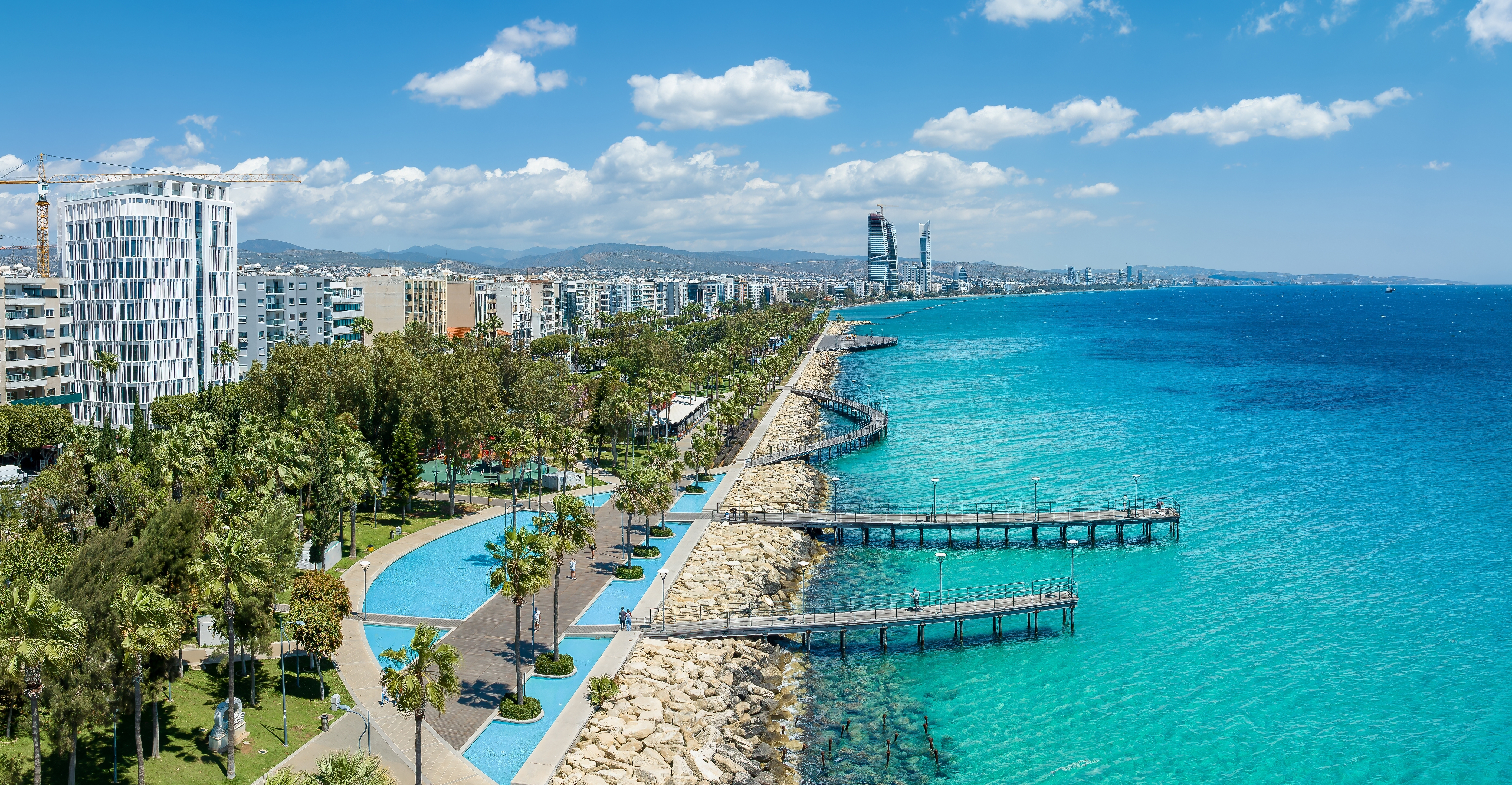 Вид на Лимасол с высоты птичьего полета