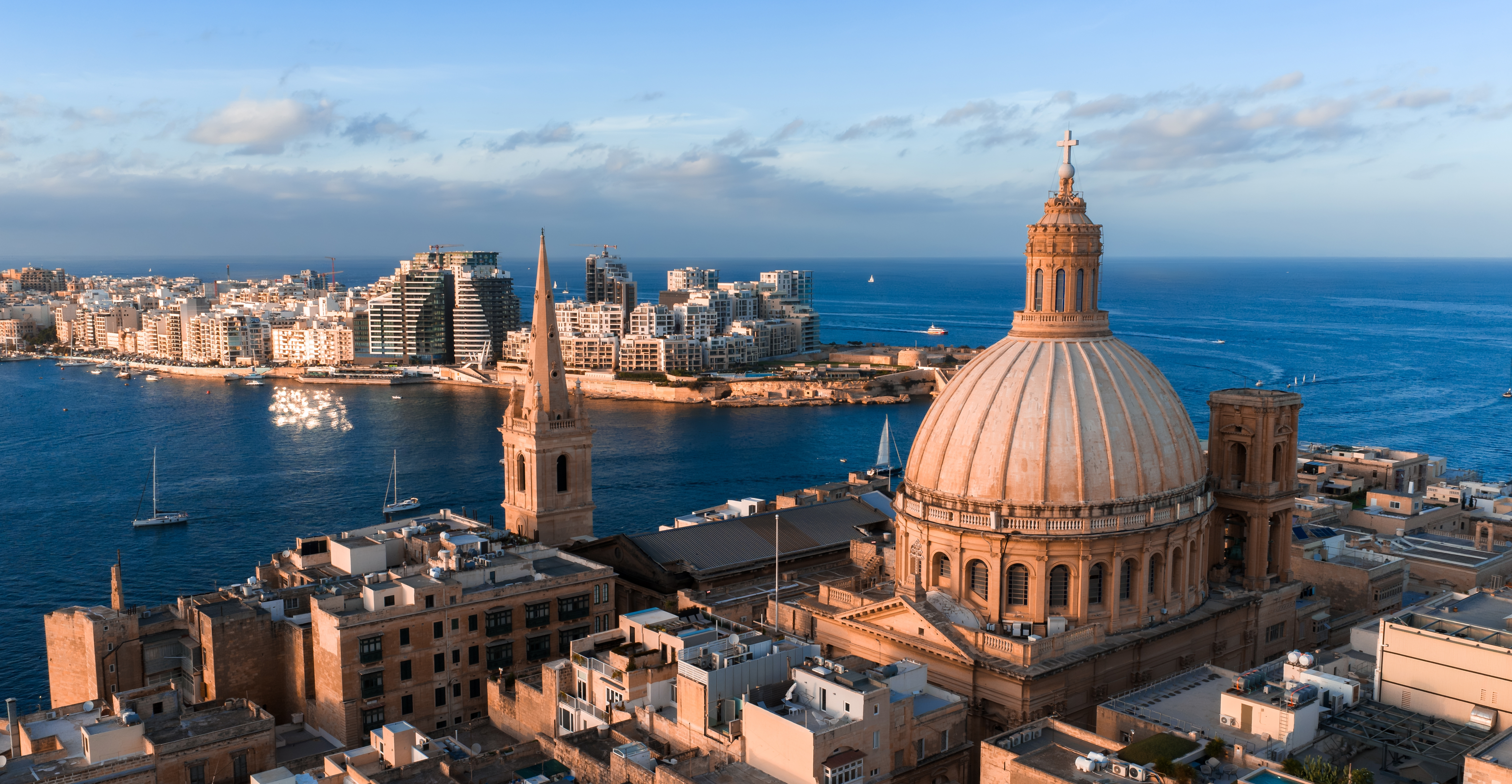 Вид с воздуха на Валлетту, Мальта