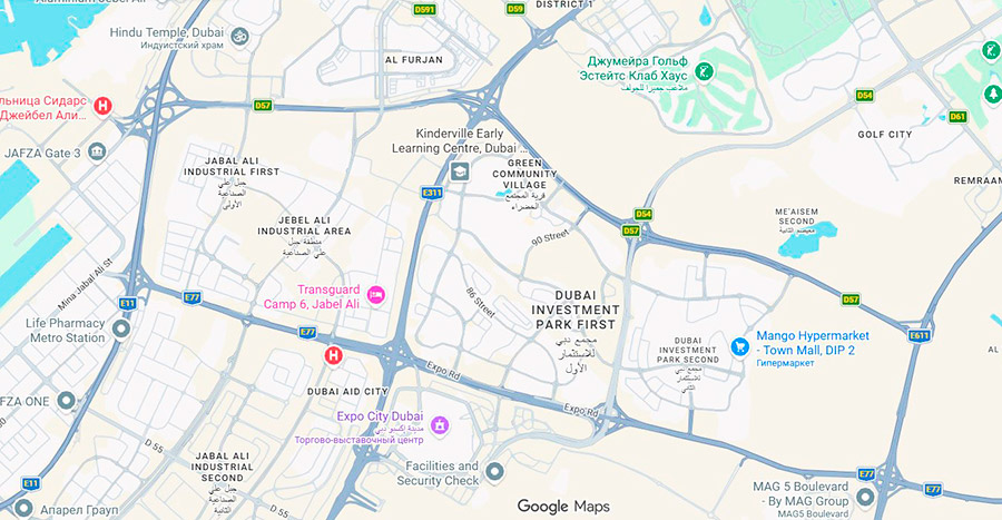 Dubai Investment Park on map